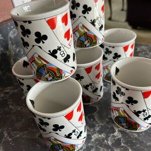 Playing Card Design coffee Set of 4.